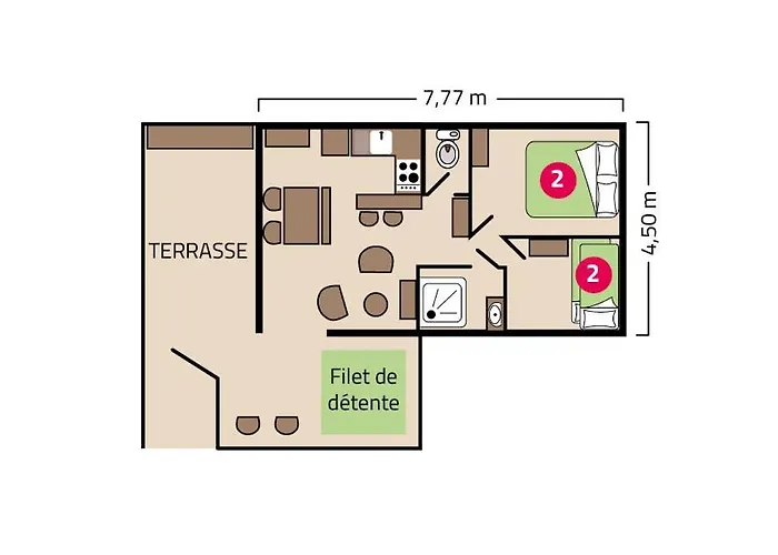 Le Petit Rocher 营地 滨海隆热维勒